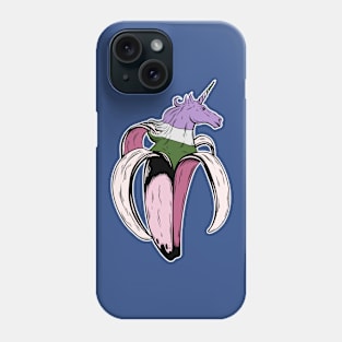 Genderqueer Unicorn Banana LGBT Pride Flag Phone Case