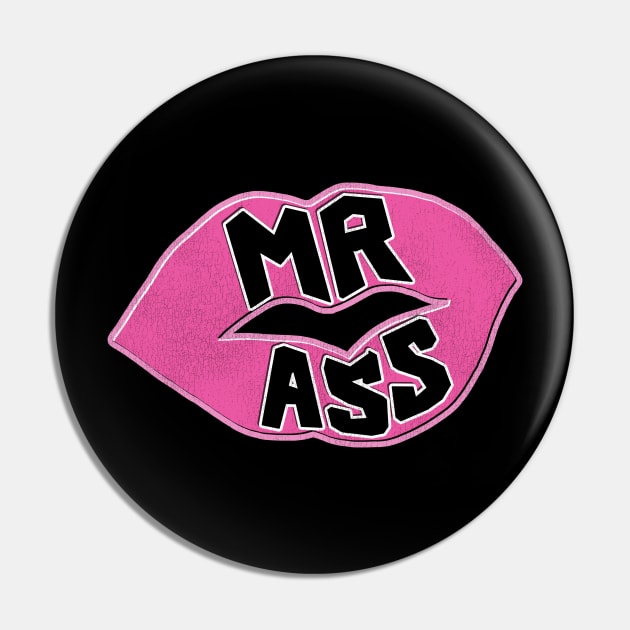 Mr Ass Wrestling (Front/Back Print) Pin by darklordpug