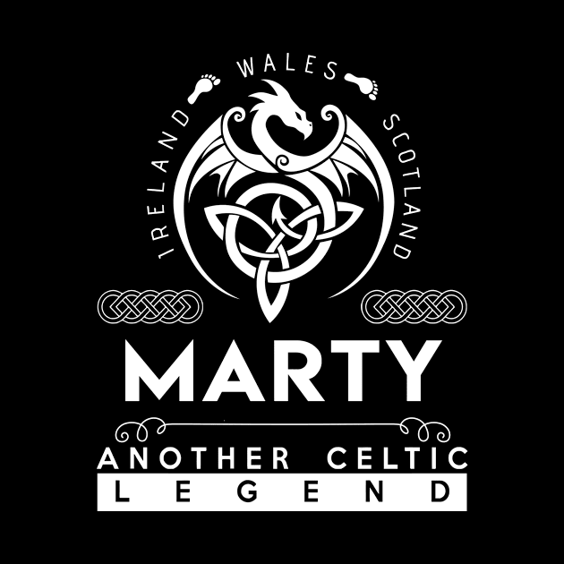 Marty Name T Shirt - Another Celtic Legend Marty Dragon Gift Item by harpermargy8920