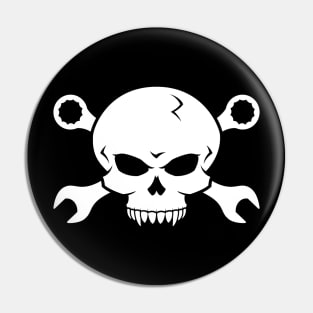 Tuning Skull and Tools v.2 (white) Pin