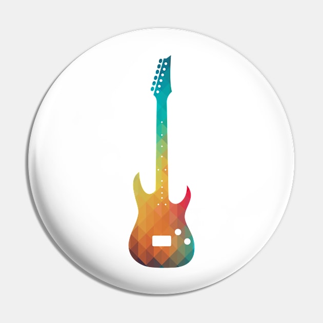 Rainbow electric guitar Pin by AdiDsgn