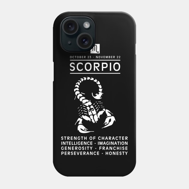 Scorpio Zodiac Sign Phone Case by SublimeDesign
