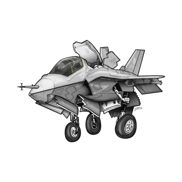 F-35B Lighting II Joint Strike Fighter Illustration by hobrath