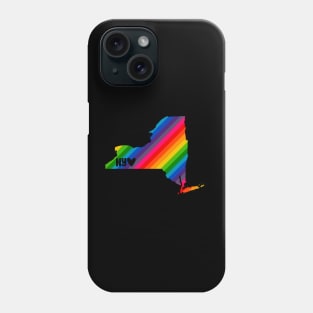 USA States: New York (rainbow) Phone Case