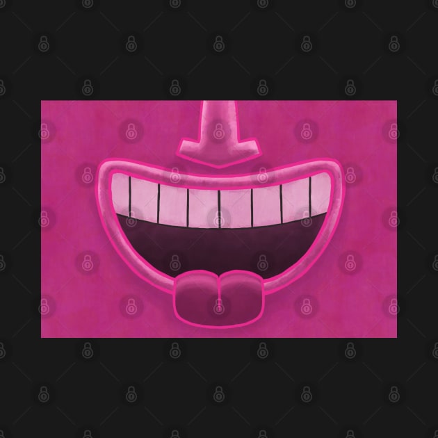 Pink Tiki Smile Mask! by ErinKantBarnard