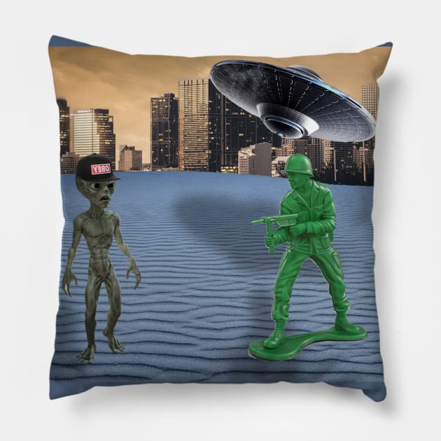 surreal area 51 Pillow by Hexagon