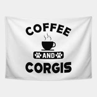 Corgi Dog - Coffee and corgies Tapestry