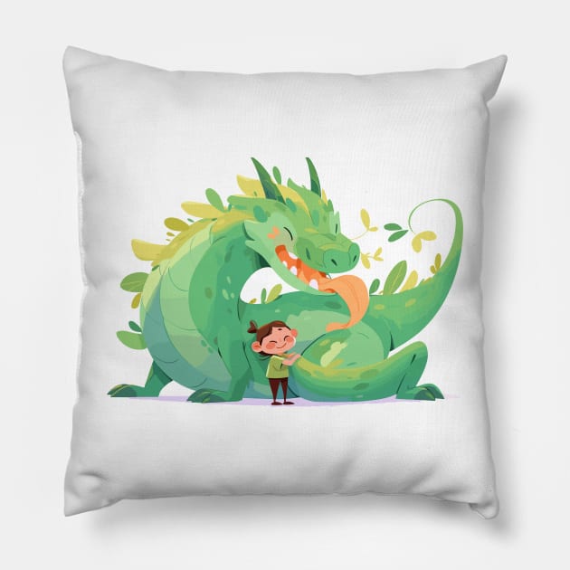 Adorable Dragon Animal Loving Cuddle Embrace Children Kid Tenderness Pillow by Cubebox