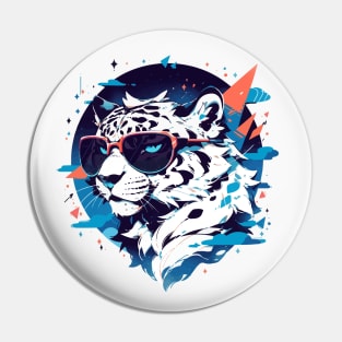 A fancy snow leopard ready for summer Pin