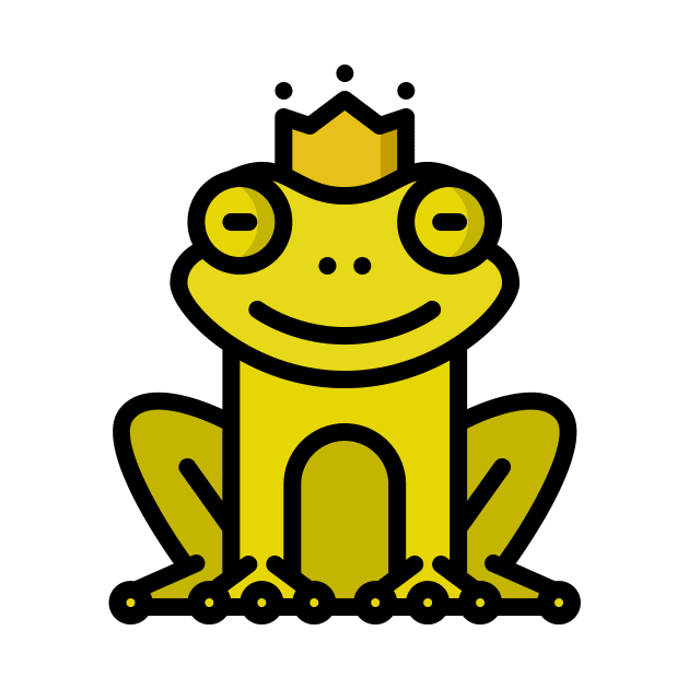 Frog Toad King Crown Yellow by BradleyHeal