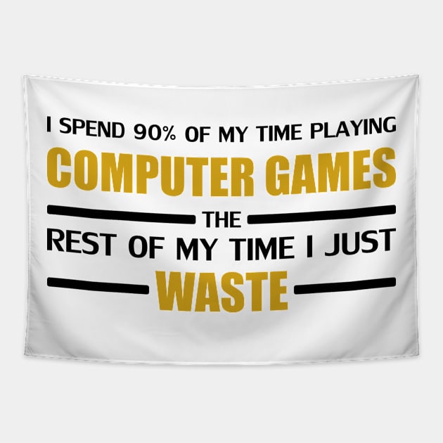 Computer Gaming Gold Tapestry by Fibre Grease