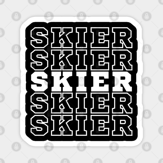 Skier. Magnet by CityTeeDesigns