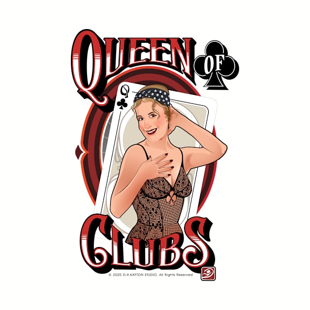 Pinup Queen of Clubs by D.H. Kafton Studio