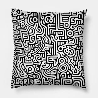 Pop Art Abstract (Haring Inspired) Pillow