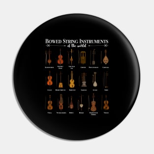 Various bowed string instruments Pin