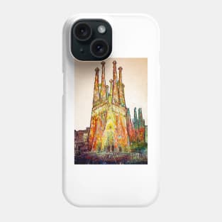 Barcelona. Sagrada Familia - White noon Phone Case