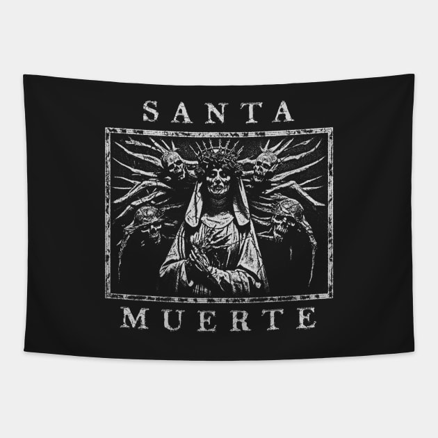 Santa Muerte - Dia De Los Muertos Tapestry by metamorfatic