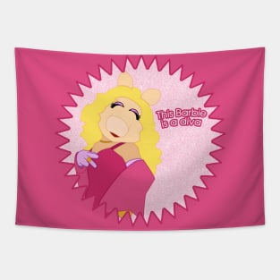 Miss Piggy Barbie Tapestry