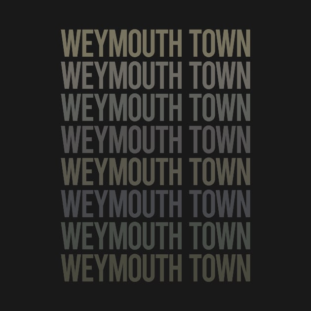 Gray Text Art Weymouth Town by flaskoverhand