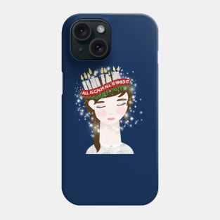 "All is Calm, All is Bright" Christmas Decor and Apparel Phone Case