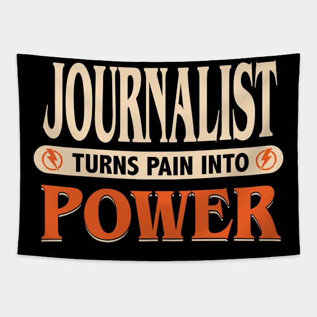 Journalist turns pain into power Tapestry by Anfrato