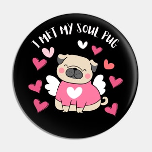 I Met My Soul Pup Valentines Gift For Dog Lovers Pin