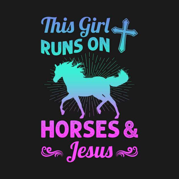 The Girl Runs On Horse And Jesus by TeeSky