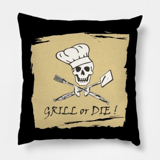 Barbecue Grill Pirate T-Shirt Pillow