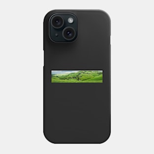 Panoramic view on Val d'Orcia, Tuscany Phone Case