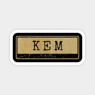 Aliska text black retro - kem Magnet