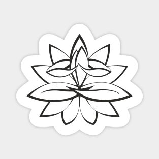 The Lotus in the Lotus (black) Magnet