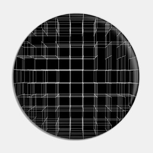 Technical 3d cube wireframe Pin