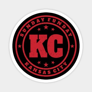 Kansas City - Sunday Funday Vintage Stamp Magnet