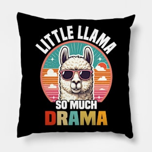 Little Llama So Much Drama, Cool Kids Matching Family Pillow