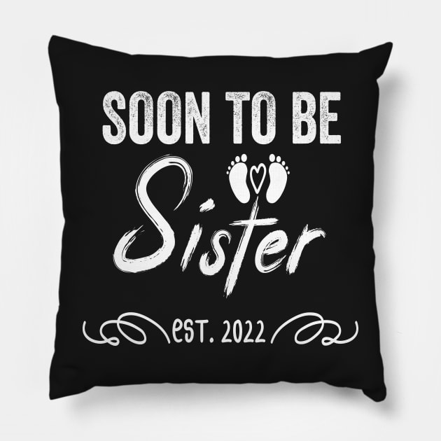 Soon To Be Sister Est 2022 Funny Pregnancy Pillow by shopcherroukia