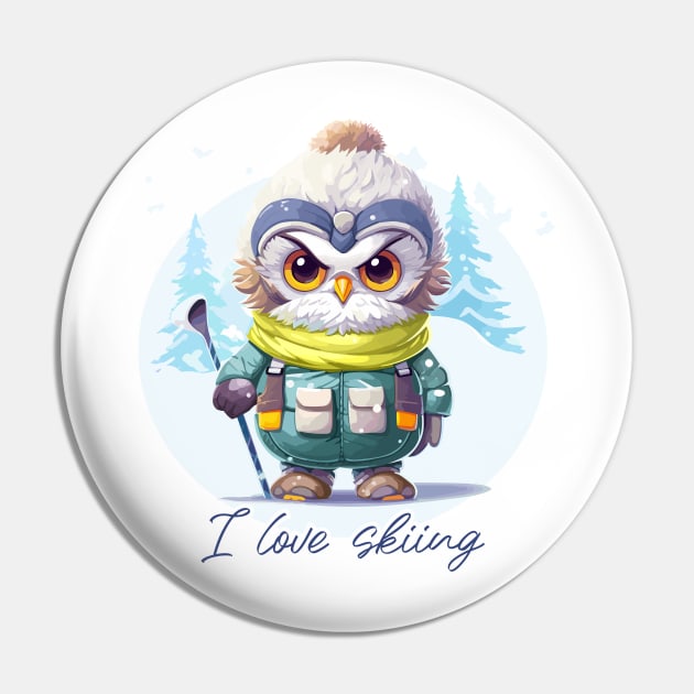 I love skiing Pin by JessCrafts