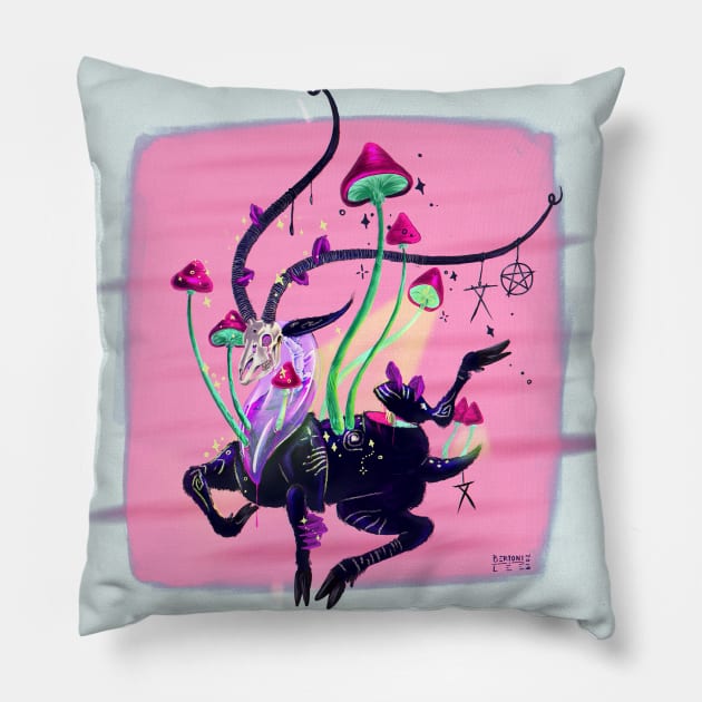 Cosmic antelope Pillow by Bertoni_Lee