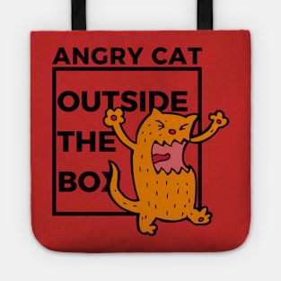 Angry Cat Outside The Box Tote