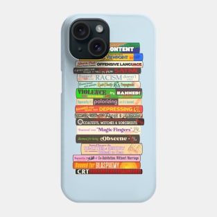 Banned Books Stack - Reasons Books are Challenged Phone Case