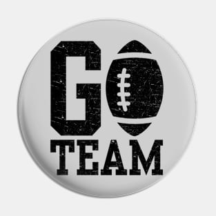 Go Team Football Pin