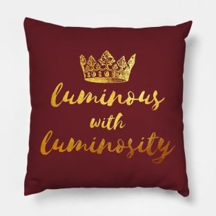 Luminous | The Great | Velementov Quote | Gold Texture Pillow