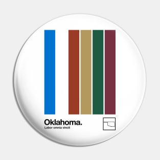 Oklahoma // Original Minimalist Artwork Poster Design Pin