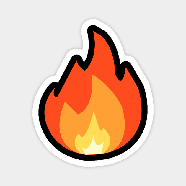 Fire Emoji - Fire Emoji - Magnet | TeePublic