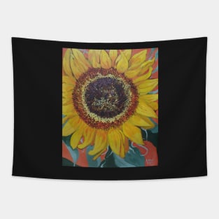 Sunflower painting in acrylics Tapestry