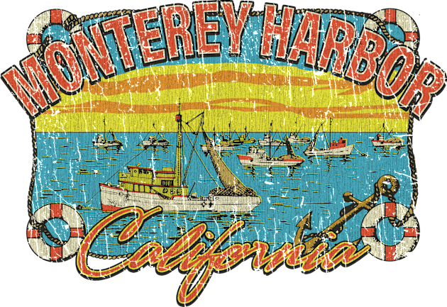 Monterey Harbor 1958 Kids T-Shirt by JCD666