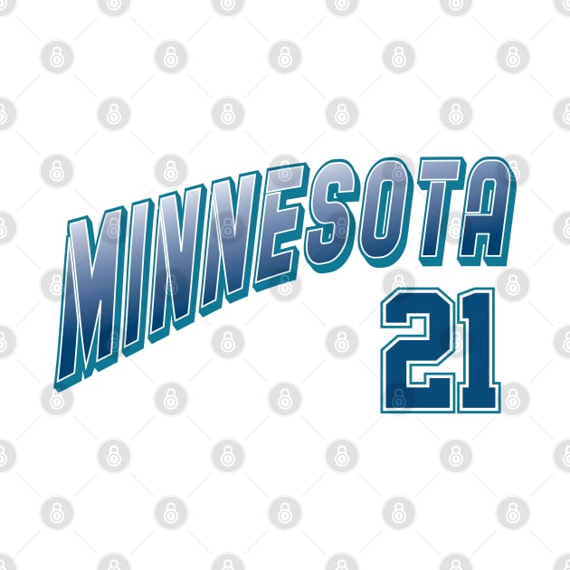 Retro Minnesota Number 21 by Cemploex_Art