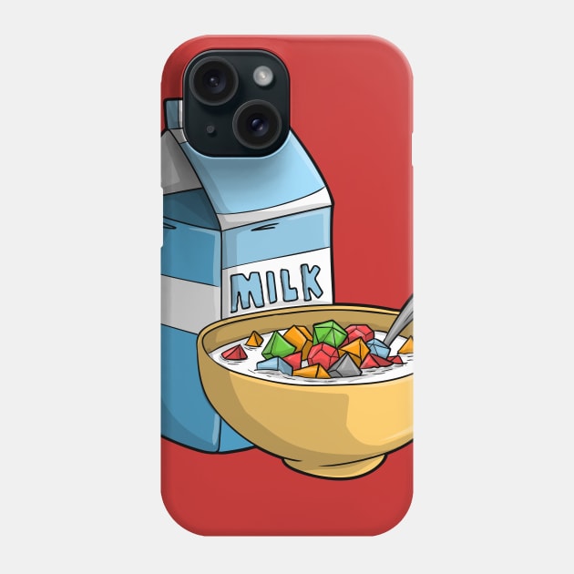 Dice Cereal D20 Funny Dungeons And Dragons DND Lover Phone Case by Bingeprints