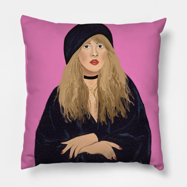 Stevie Nicks Pillow by Pinky's Studio 