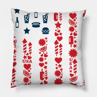 4th July. American Icons Pillow