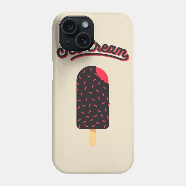 Ice Cream Black Pink Phone Case by area-design